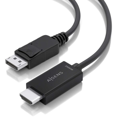 Cable Conversor Aisens A125-0894/ DisplayPort Macho - HDMI 4K Macho/ 2m/ Negro