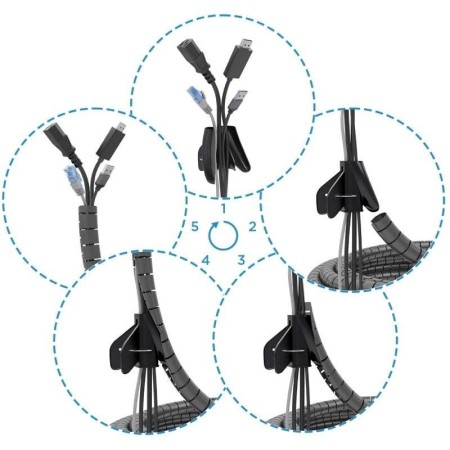 Organizador de Cables en Espiral Aisens A151-0899/ 6m