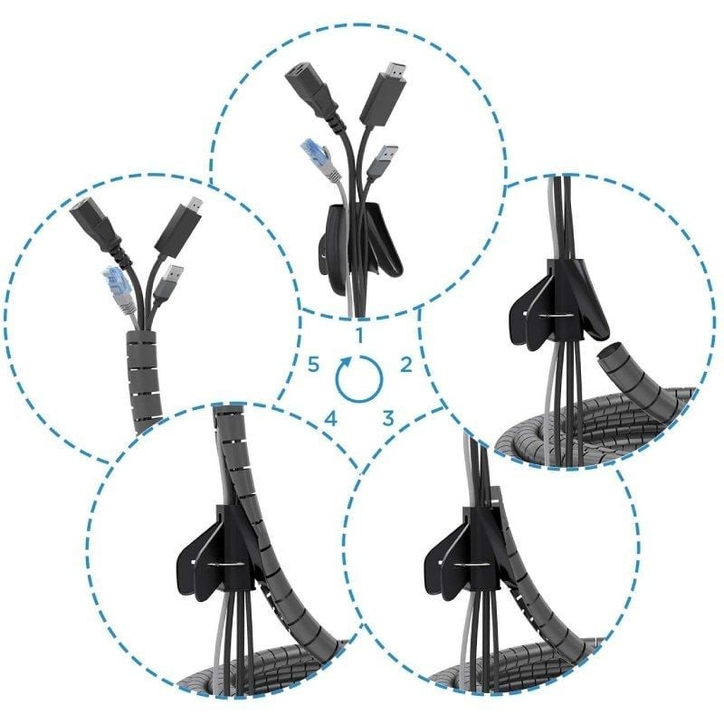 Organizador de Cables en Espiral Aisens A151-0900/ 10m