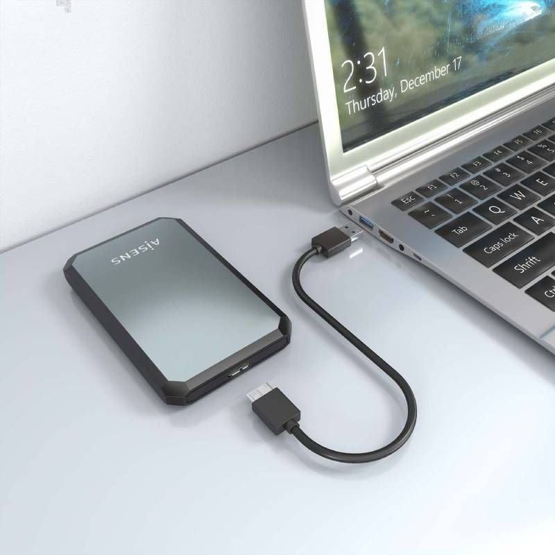 Caja Externa para Disco Duro de 2.5″ Aisens ASE-2529B/ USB 3.1/ Sin tornillos