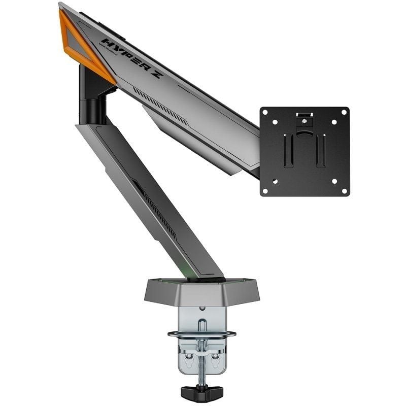 Soporte de Mesa Gaming para Monitor Aisens DT49TSRRGB-347/ Giratorio/ Inclinable/ hasta 16kg/ con Iluminación RGB
