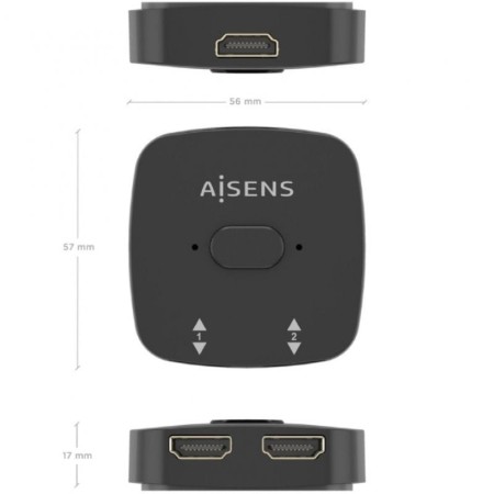 Switch Conmutador 4K HDMI 2.0 Bidireccional Aisens A123-0948 HDMI Hembra - 3x HDMI Hembra