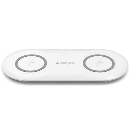 Base de carga Inalámbrica Aisens ASCH-15W2WC059-W/ 15W/ Blanco