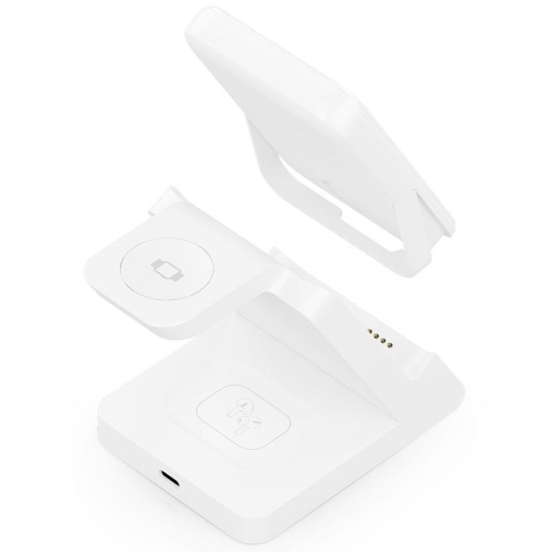 Base de carga Inalámbrica Aisens ASCH-15W4WC063-W/ 15W/ Blanco