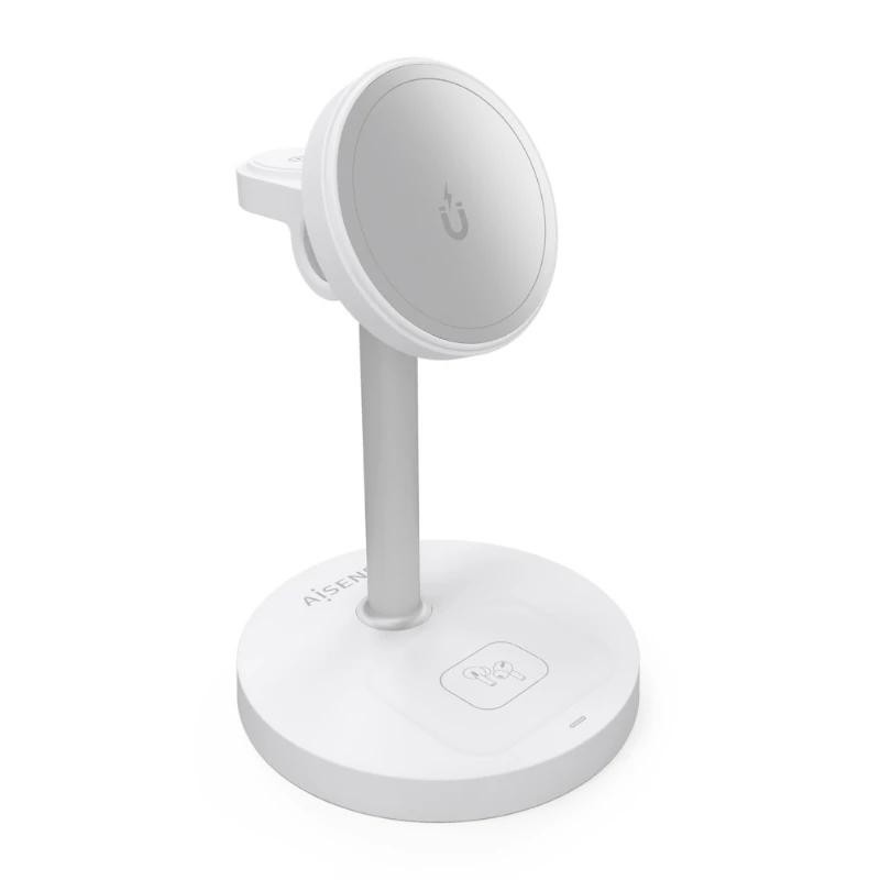 Base de carga Inalámbrica Aisens ASCH-15W3WC065-W/ 15W/ Blanco