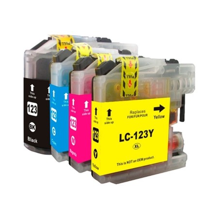 Cartucho de tinta compatible dayma brother lc123xl amarillo v.3 600 pag premium
