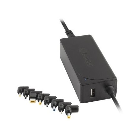 Cargador de Portátil NGS W-70W/ 1xUSB/ 70W/ Automático/ 9 Conectores/ Voltaje 18.5-20V