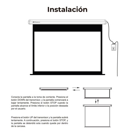 Phoenix - pantalla electrica videoproyector pared y techo 169´´ ratio 1:1 4:3 16:9 3m x 3m