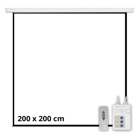 Pantalla electrica videoproyector pared y techo phoenix 112´´ ratio 1:1 - 4:3 - 16:9 2m x 2 m posicion ajustable - carcasa blanc