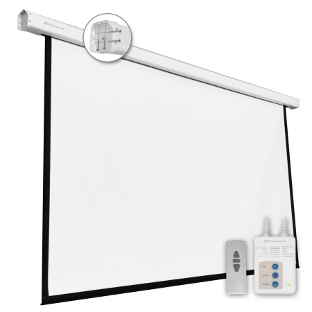 Pantalla electrica videoproyector pared y techo phoenix 112´´ ratio 1:1 - 4:3 - 16:9 2m x 2 m posicion ajustable - carcasa blanc