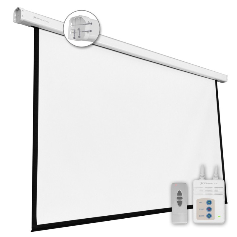 Pantalla electrica videoproyector pared y techo phoenix 135´´ratio 1:1 - 4:3 - 16:9 2.4m x 2.4m posicion adjustable - carcasa bl