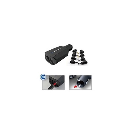 Cargador adaptador universal 90w phoenix phlaptopcarcharger para coche - vehiculo - mechero para portatil - netbooks - puerto us