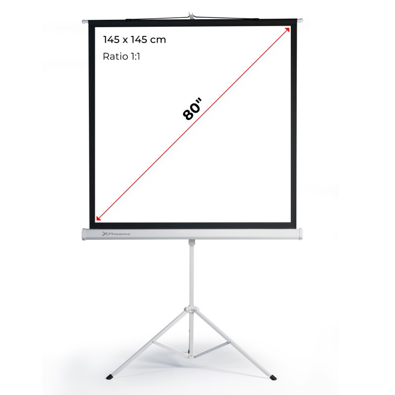 Pantalla trípode proyección 80 pulgadas