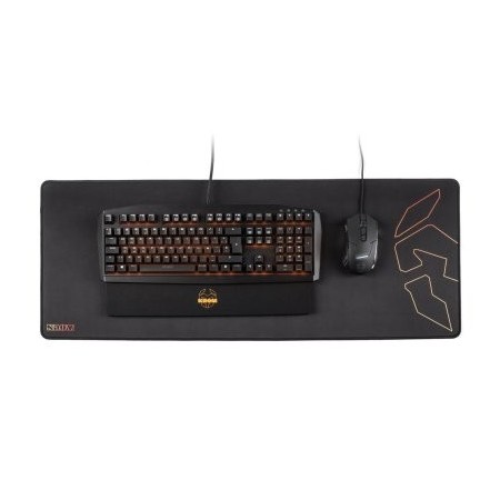 Alfombrilla krom knout xl extended gaming para mouse raton y teclado 850 x 300 x 4 mm.