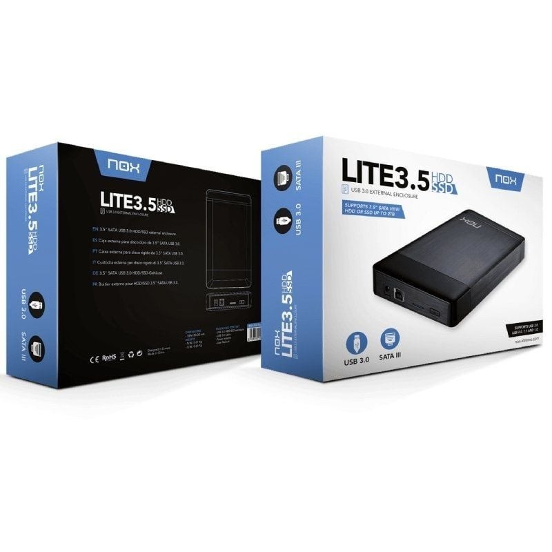 Caja Externa para Disco Duro de 3.5″ Nox Lite 3.5/ USB 3.0