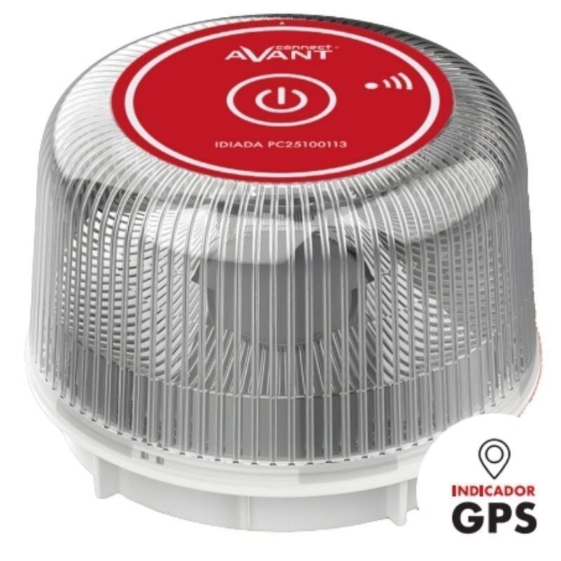 Luz baliza de emergencia para coche Avant V16 Connected AV1201/ Homologada/ Base Imantada/ Geolocalizable/ Funciona a Pilas