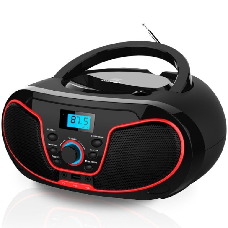 Radio CD Daewoo DW3013/ 4W/ a Pilas/ Rojo