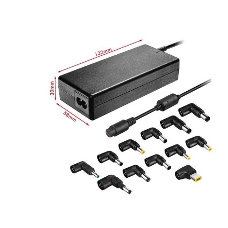 Cargador de Portátil Leotec Home/ 90W/ Automático/ 12 Conectores/ Voltaje 15-20V