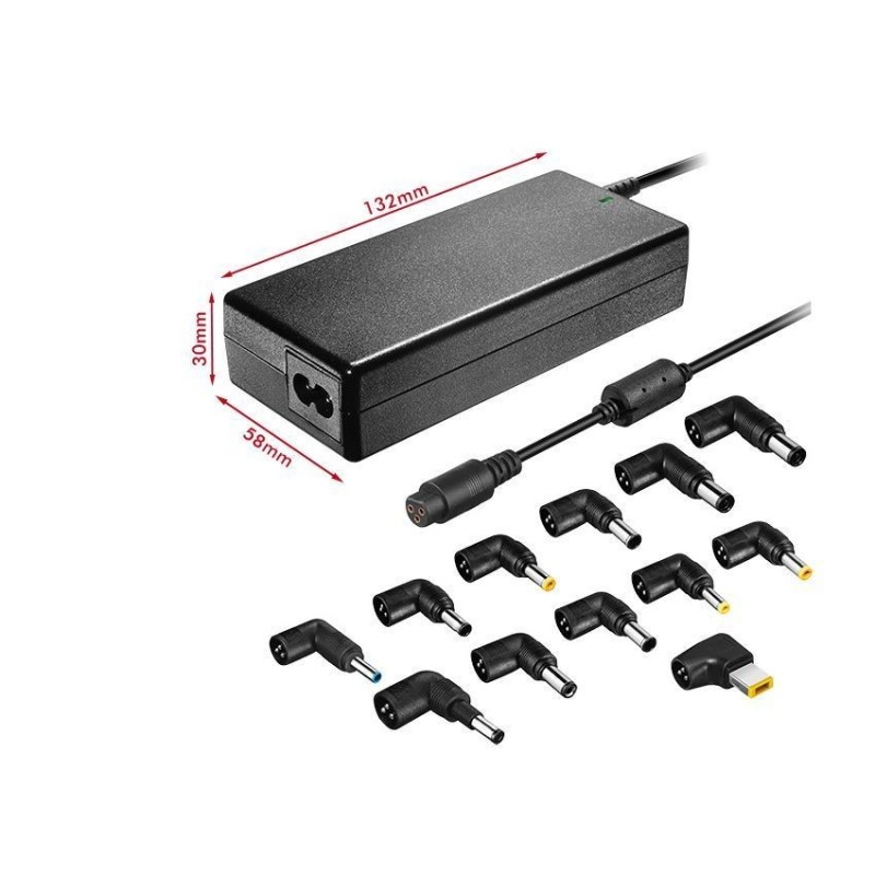 Cargador de Portátil Leotec Home/ 90W/ Automático/ 12 Conectores/ Voltaje 15-20V