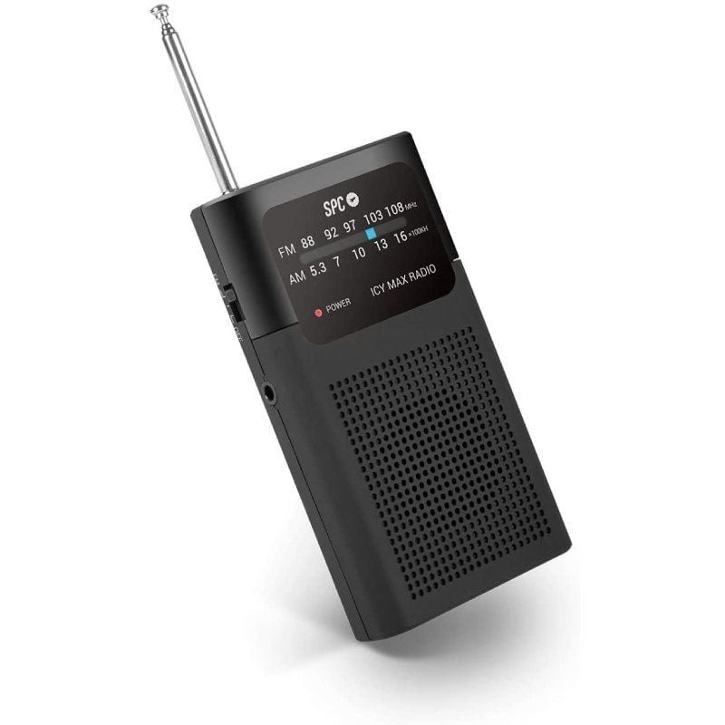 Radio Portátil SPC ICY Max/ a Pilas/ Negra