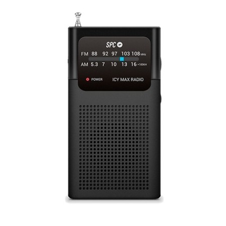 Radio Portátil SPC ICY Max/ a Pilas/ Negra