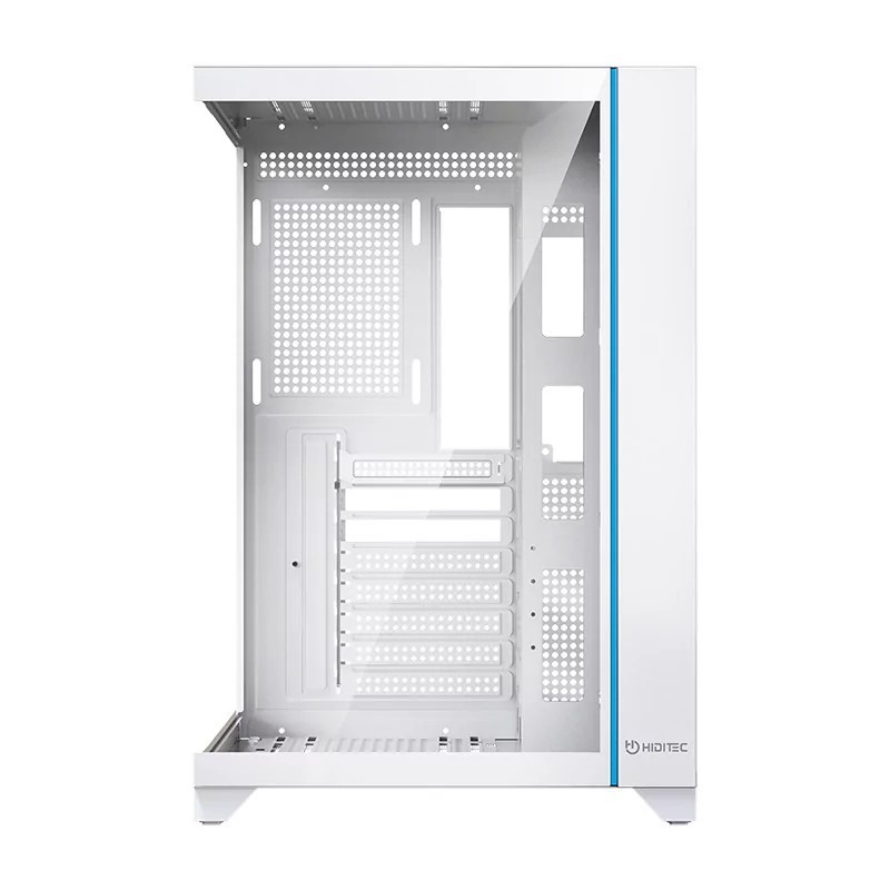 Caja ordenador gaming hiditec h3 pro atx argb cristal templado blanco