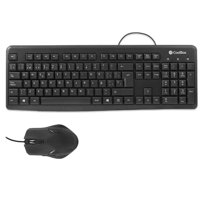 Kit teclado + raton coolbox usb negro coo - ktr - 01u