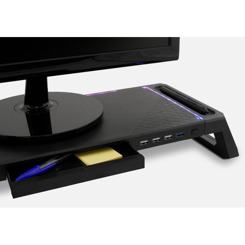 Elevador soporte de monitor deep gaming con hub usb