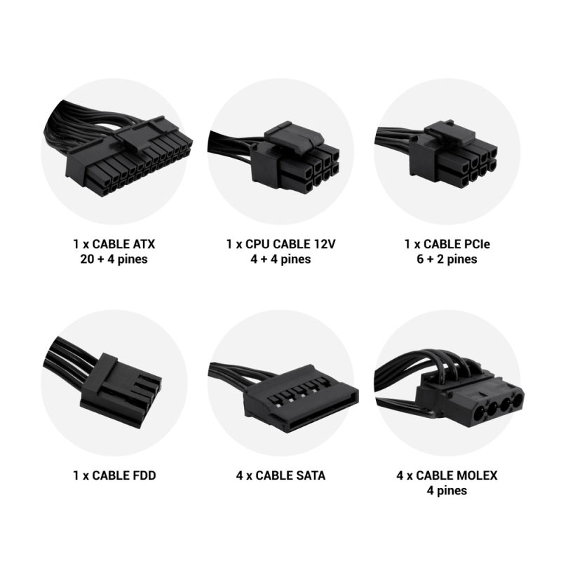Fuente de alimentacion coolbox force br - 500w atx 500w