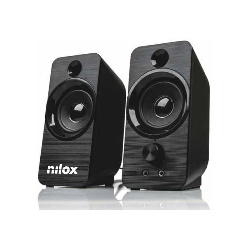 Altavoces pc nilox 2.0 6w negro