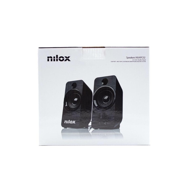 Altavoces pc nilox 2.0 6w negro