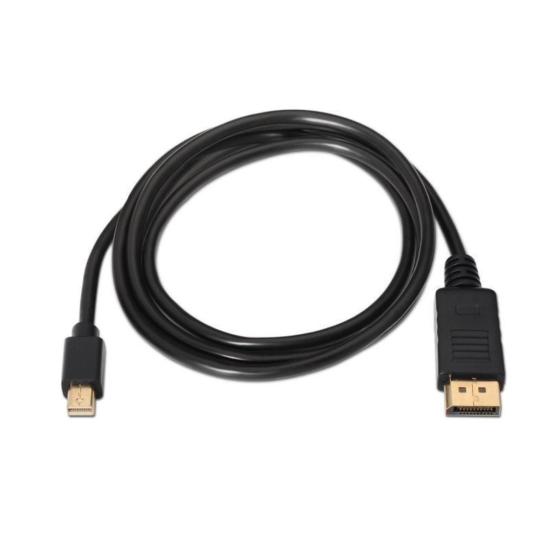 Cable Mini DisplayPort 1.2 4K Aisens A124-0131/ DisplayPort Macho - Mini DisplayPort Macho/ Hasta 5W/ 2300Mbps/ 2m/ Negro