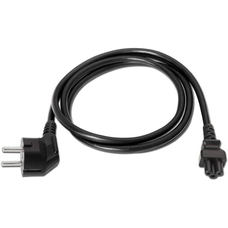 Aisens Alimentación Trébol CEE7/M-C5/H negro 1.5m