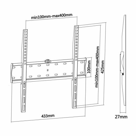 Soporte de Pared Fijo Aisens WT55F-013 para TV de 32-55″/ hasta 40kg