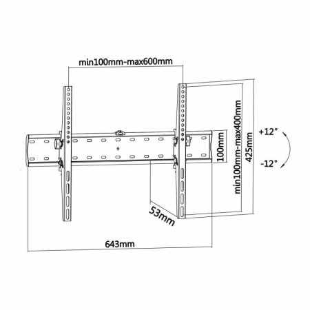 Soporte de Pared Fijo Inclinable Aisens WT70T-017 para TV de 37-70″/ hasta 40kg