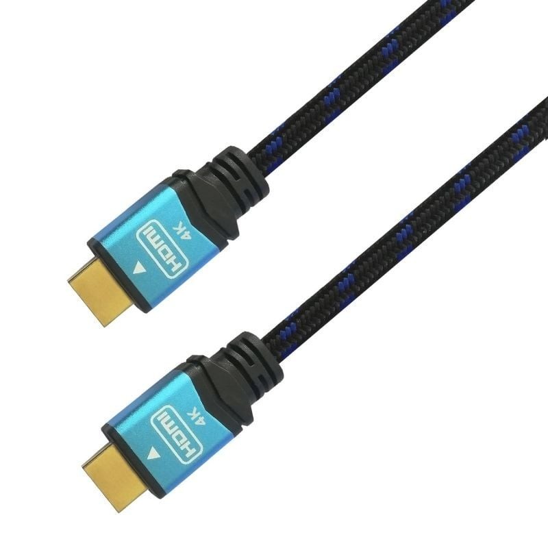 Cable HDMI 2.0 4K Aisens A120-0356 V2/ HDMI Macho - HDMI Macho/ 1m/ Negro/ Azul