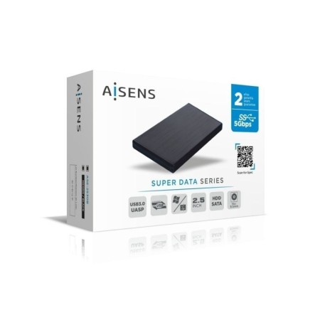 Caja Externa para Disco Duro de 2.5″ Aisens ASE-2530B/ USB 3.1