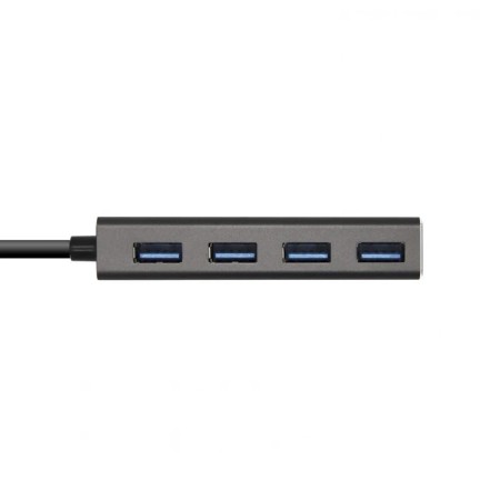 Aisens Hub USB 3.1 USB-C/M-4xTipo A/H gris, 15cm