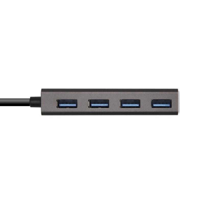 Aisens Hub USB 3.1 USB-C/M-4xTipo A/H gris, 15cm