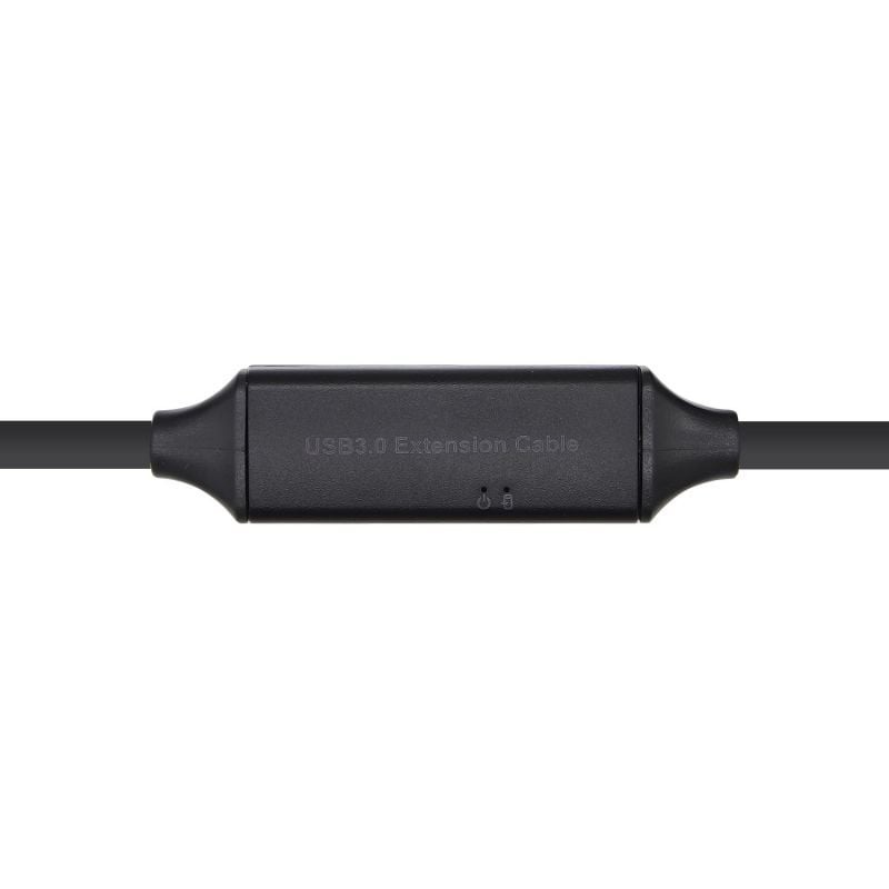 Cable Alargador USB 3.0 con Amplificador Aisens A105-0409/ USB Macho - USB Hembra/ Hasta 9W/ 625Mbps/ 15m/ Negro