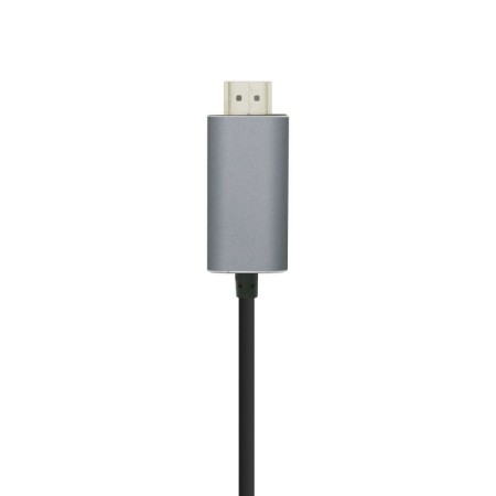 Cable Conversor Aisens A109-0393/ USB Tipo-C Macho - HDMI Macho/ Hasta 27W/ 1250Mbps/ 1.8m/ Negro
