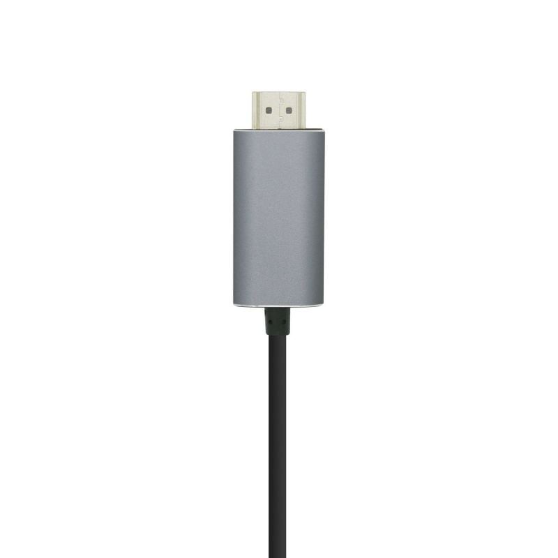 Cable Conversor Aisens A109-0393/ USB Tipo-C Macho - HDMI Macho/ Hasta 27W/ 1250Mbps/ 1.8m/ Negro