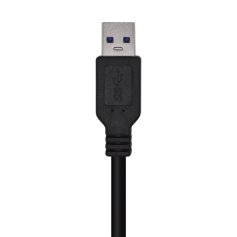 Cable USB 3.0 Aisens A105-0447/ USB Macho - USB Macho/ 5Gbps/ 2m/ Negro