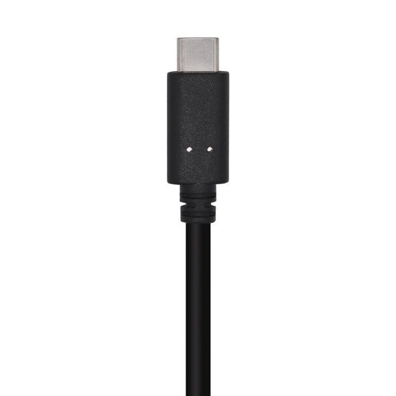 Cable USB 3.1 Tipo-C Aisens A107-0450/ USB Tipo-C Macho - USB Macho/ 10Gbps/ 1.5m/ Negro