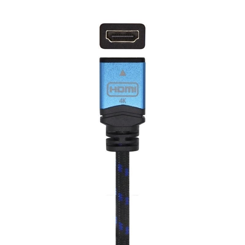 Cable Alargador HDMI Aisens A120-0453/ HDMI Macho - HDMI Hembra/ 2m/ Negro/ Azul