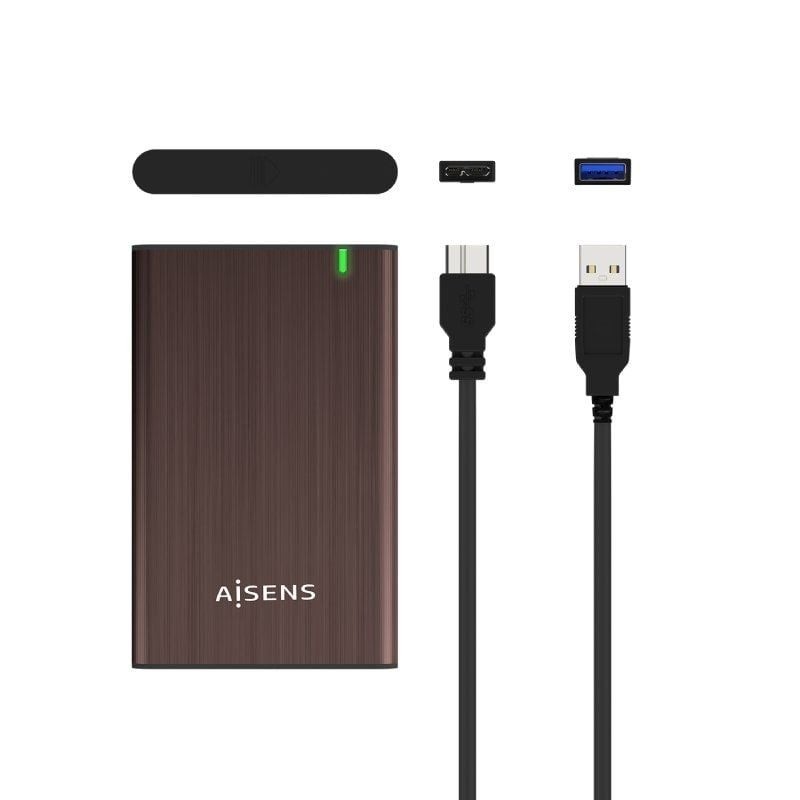 Caja Externa para Disco Duro de 2.5″ Aisens ASE-2525BWN/ USB 3.0/ Sin tornillos