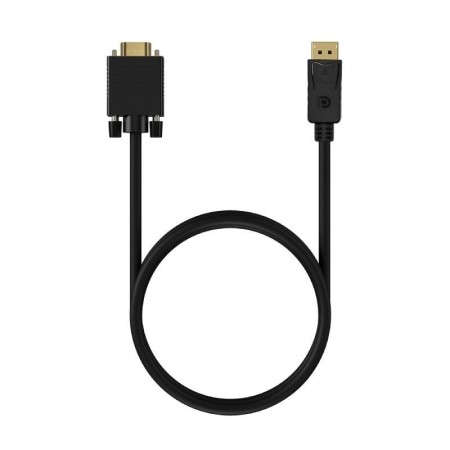 Cable Conversor Aisens A125-0552/ DisplayPort Macho - VGA Macho/ Hasta 5W/ 2300Mbps/ 1m/ Negro