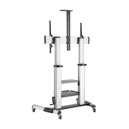 Soporte de Suelo Inclinable con Ruedas y Manivela Aisens FT100TE-125 para TV 60-100″/ hasta 100kg