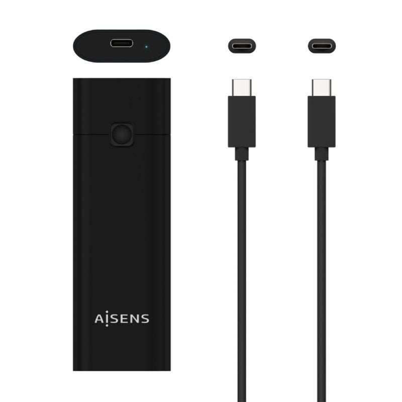 Caja Externa para Disco SSD M.2 NVMe Aisens ASM2-020B/ USB 3.2 Gen2/ Sin Tornillos