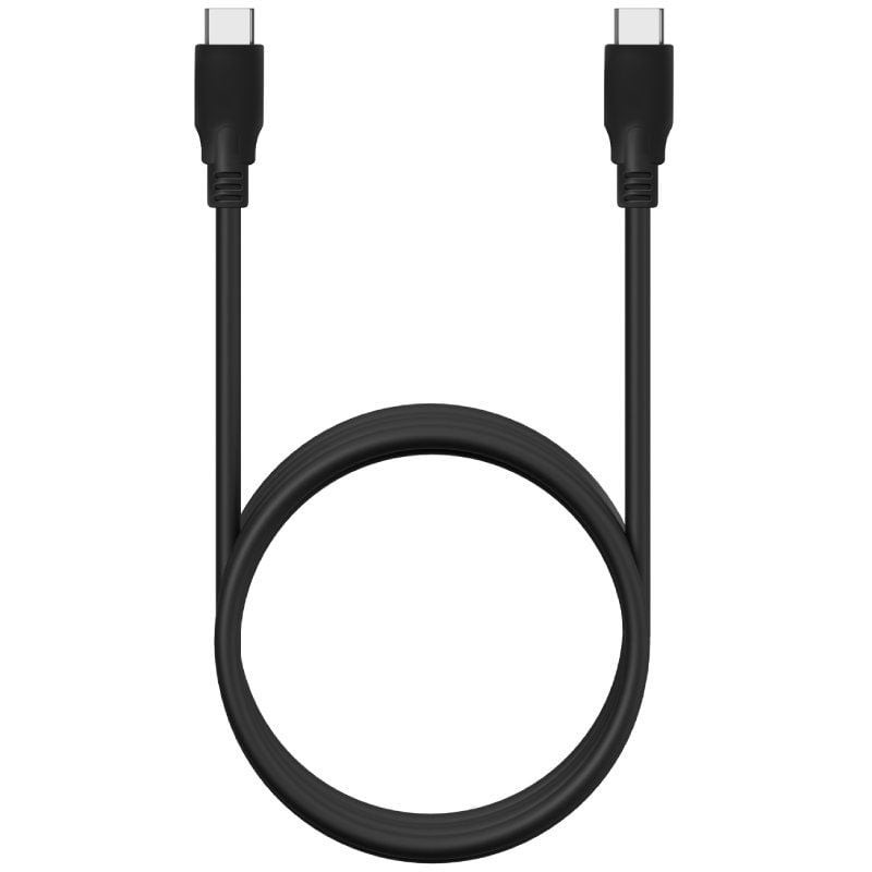 Cable USB 3.2 Tipo-C Aisens A107-0703 20GBPS 5A 100W/ USB Tipo-C Macho - USB Tipo-C Macho/ Hasta 100W/ 20Gbps/ 1.5m/ Negro
